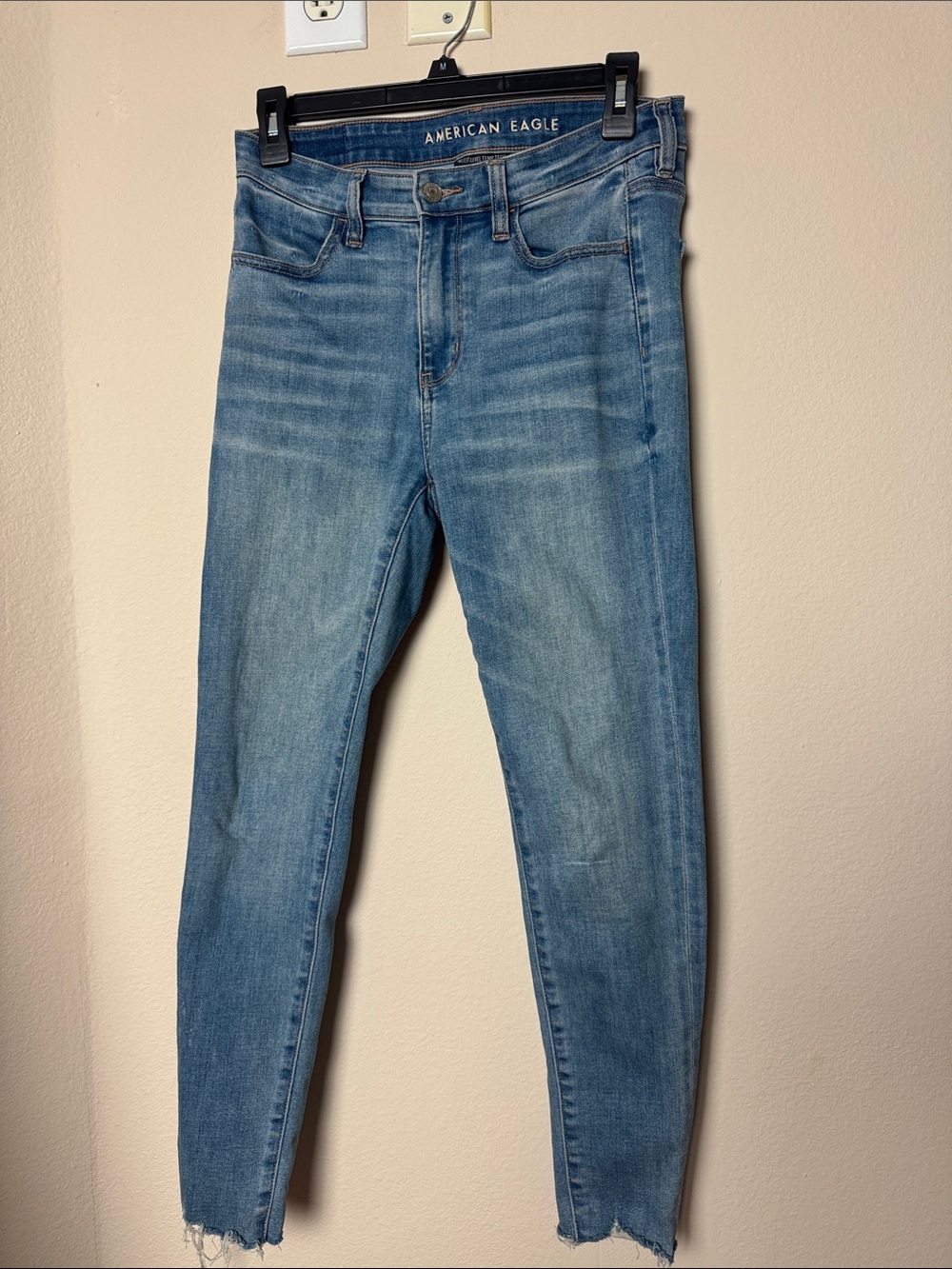 American Eagle Outfitters Washed Blue Skinny Jeans